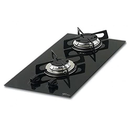 FISCHER COOKTOP À GÁS 2 BOCAS MESA VIDRO PRETO BIVOLT -...