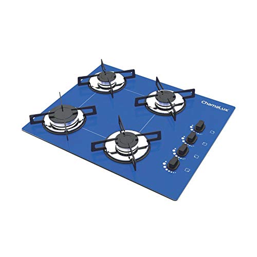 Cooktop 4 bocas Chamalux ultra chama Bivolt Trempe de Chapa...