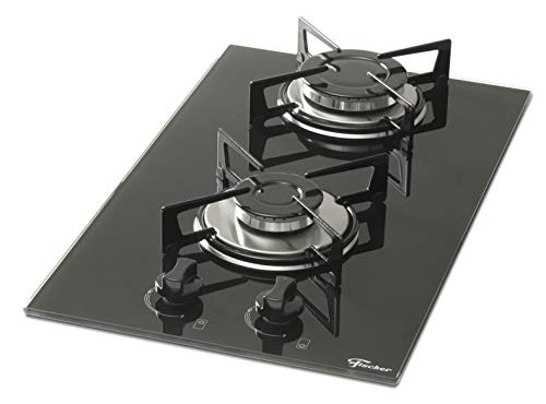 FISCHER COOKTOP À GÁS 2 BOCAS MESA VIDRO PRETO BIVOLT -...